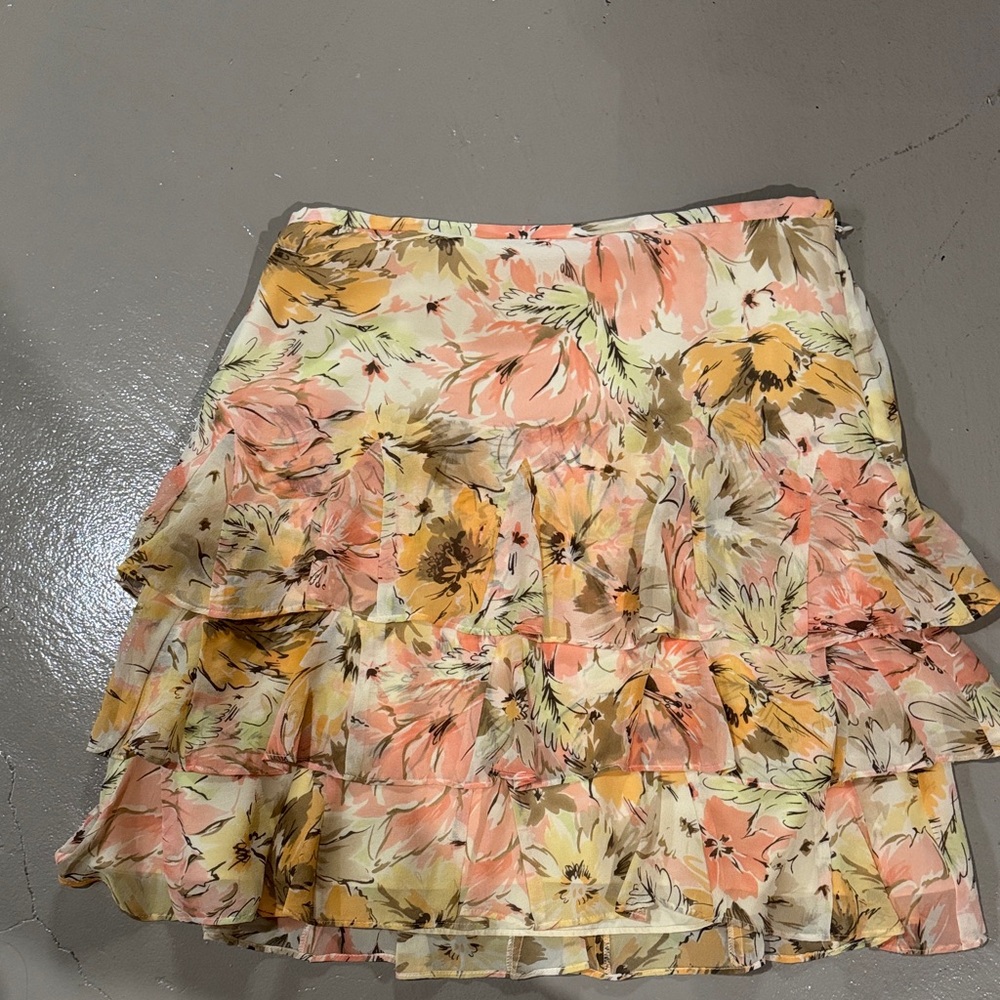 Floral Ruffle Skirt - Multicolor - Picture 3 of 4